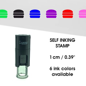Hamburger mini stempel - loyalty kaart stempel - spaarkaart stempel - planner / bullet journal stempel