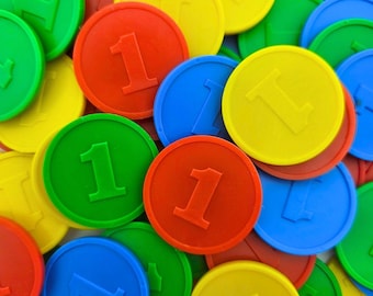 Embossed Plastic Drink Tokens - Food & Beverage Tokens - Drink Tokens - Beer tokens - Event tokens