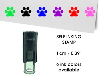 Animal Paws or Dog Paws Mini Stamp - Loyalty Card Stamp - Planner Stamp - 10mm