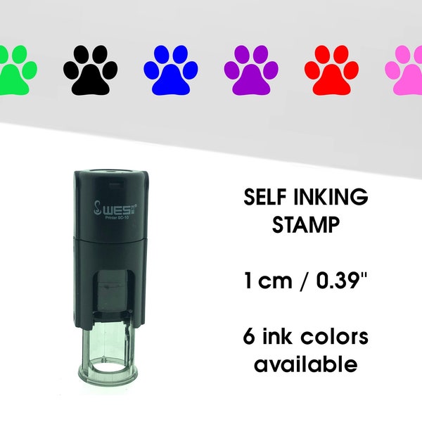 Animal Paws or Dog Paws Mini Stamp - Loyalty Card Stamp - Planner Stamp - 10mm