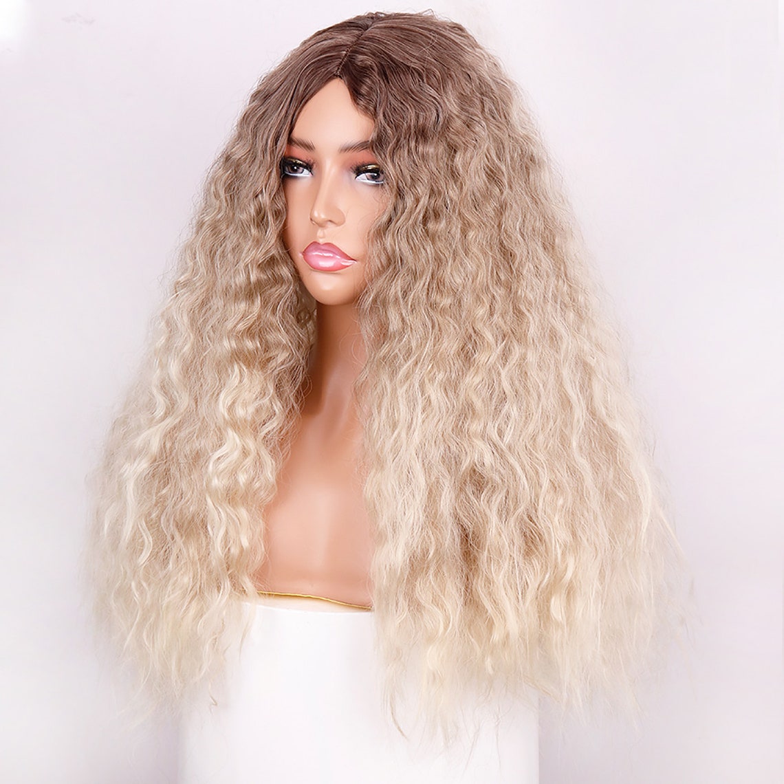26inch blonde yaki wig Long yaki wig Puffy curly women wig Etsy