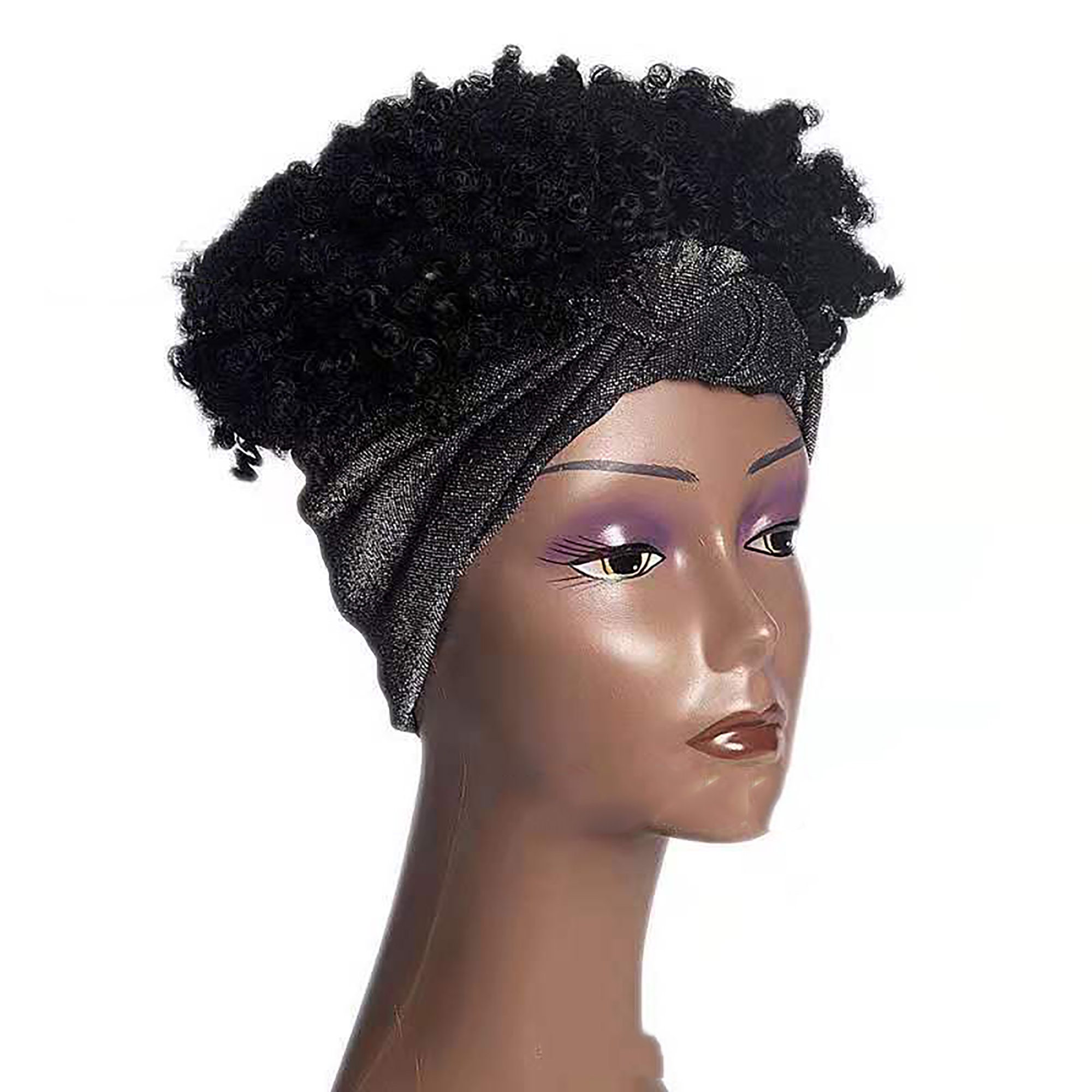 Black curly wig Hot sell Afro kinky wig Short headband curly Etsy