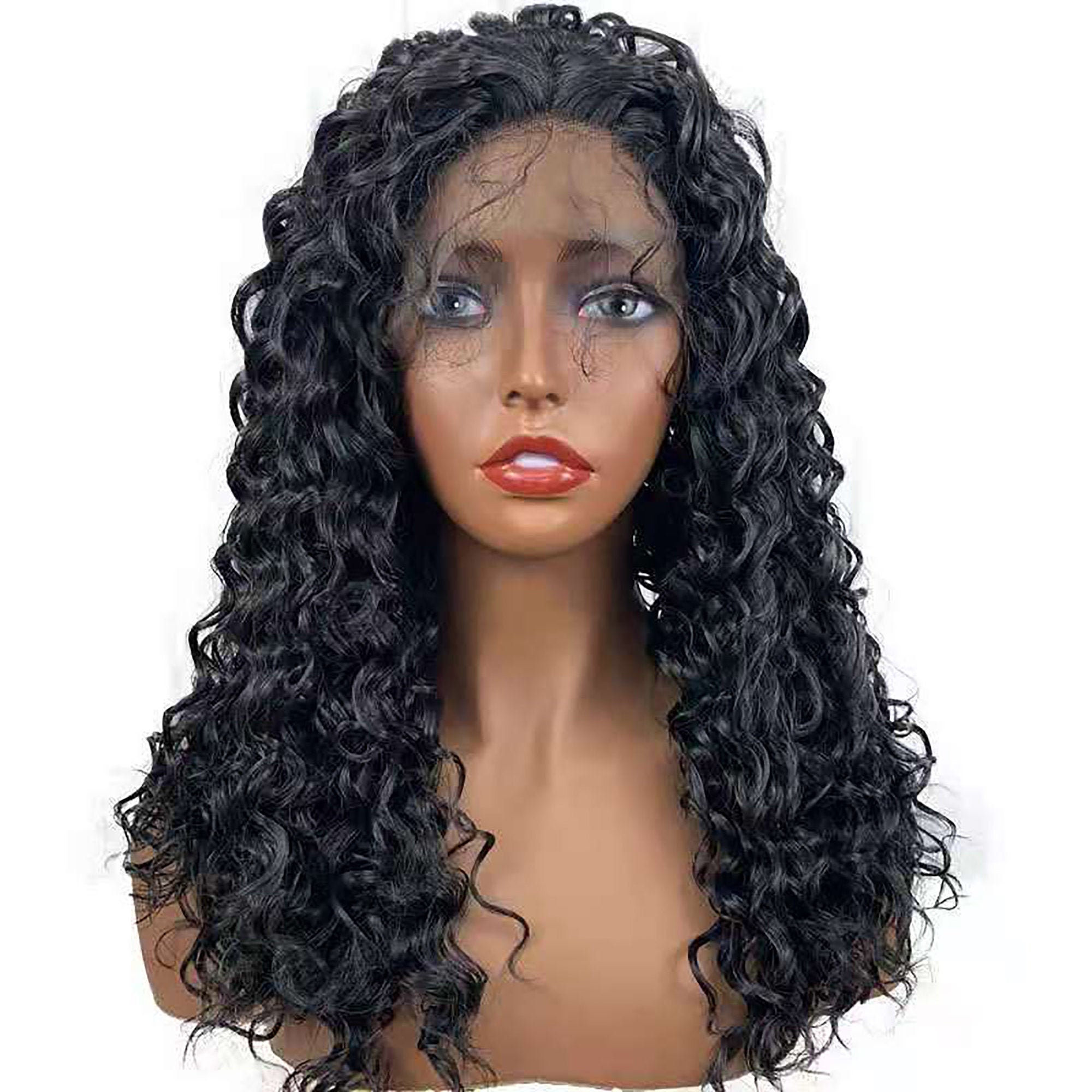 20inch black curly wig 134 lace front curly wig Black afro Etsy