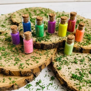 Set of 9 jars Dollhouse Miniature Potion Bottles Miniature Gothic Halloween Miniatures Fairy Garden Spell Jars Mini Bottle OOAK Fairy Dust