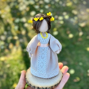 Needle felted Ukrainian fairy, doll, Felting Ukrainian  doll, Wool interior doll, dressed Felted doll