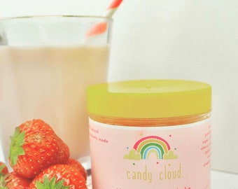 exfoliante de azúcar batido de fresa