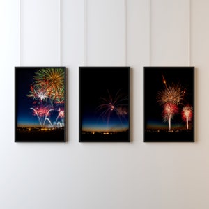Drei (3) Digitaldrucke - Canada Day Feuerwerk
