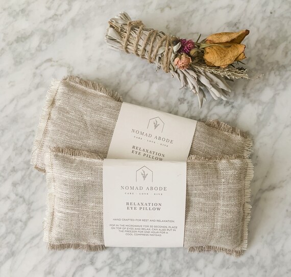 Natural Linen Lavender and Flaxseed Eye Mask / Floral Etsy