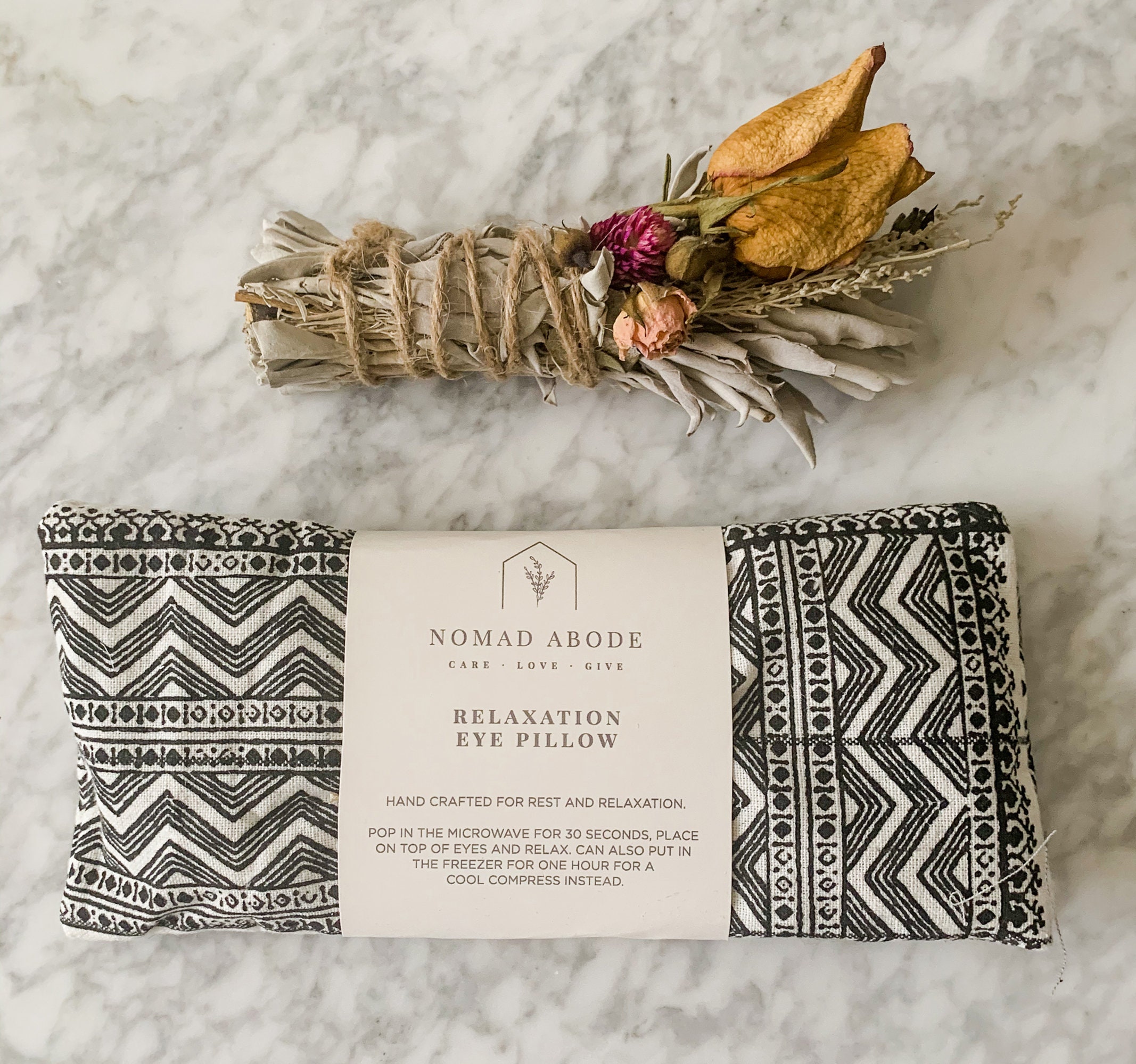 Natural Linen Lavender and Flaxseed Eye Mask / Floral Etsy