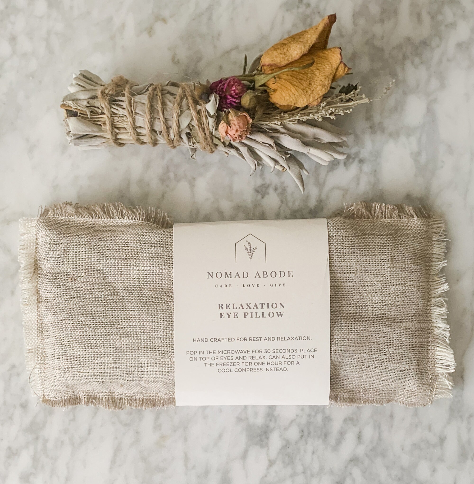 Natural Linen Lavender and Flaxseed Eye Mask / Floral Etsy