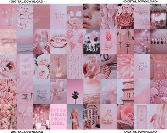 wallpapers Aesthetic Pictures For Wall Pink And Blue pink aesthetic print etsy