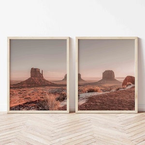 Desert Print Set of 2, Desert Print, Desert Home, Desert Decor, Boho Decor, 2 Piece Wall Art, Monument Valley, Arizona Desert, Southwestern