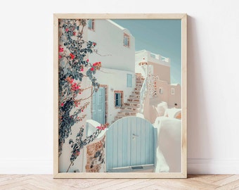 Santorini Print, Greece Print, Santorini Photo, Mediterranean Print, Dorm Print, Santorini Wall Art, Beach Gallery Wall, Greek Island Print