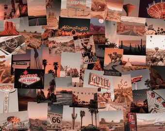 Travel Collage, Travel Aesthetic, Collage Kit, Retro Collage, Wanderlust Collage, Vintage Collage, Boho Collage, Desert Collage Wall Collage
