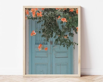 Blue Print Santorini, Mamma Mia Print, Mykonos Print, Greece Photo, Printable Santorini, Mykonos, Summer Greece Print, Mediterranean Print