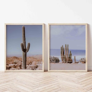 Cactus Print Set of 2, Cactus Print, Cactus Wall Print, Arizona Desert, Desert Home, Desert Printable, Boho Decor, Southwestern Print