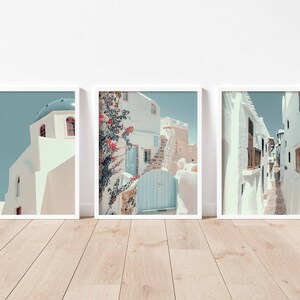 Santorini Print, Greece Print, Print Set of 3, College Dorm Print, Greece Gallery Wall, Mediterranean Print, Summer Greece Print, Mamma Mia image 3