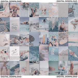 Collage Kit, Beach Collage, Dorm Collage, Summer Collage Kit, Beige Collage, Aesthetic Collage, Blue Collage Kit, VSCO Collage, Photo Kit