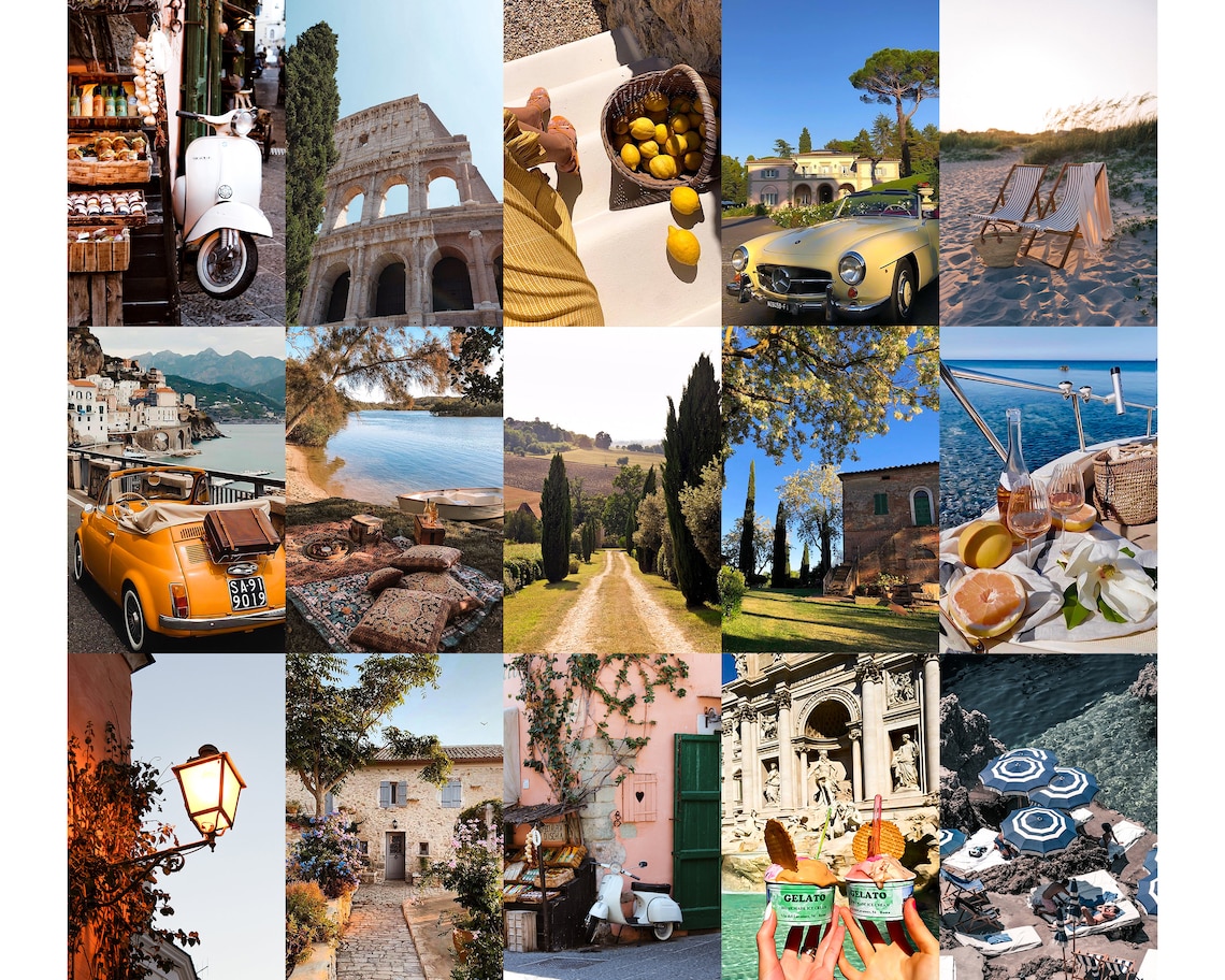 75PCS Travel Collage, Italy Collage, Wanderlust Collage, City Collage