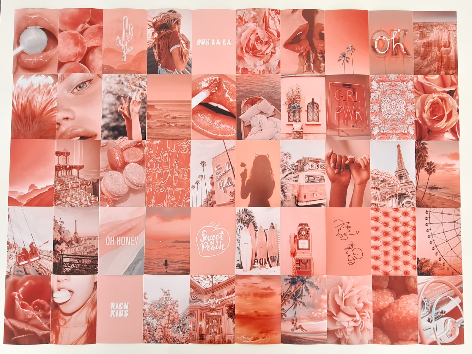 Peach Collage Peach Aesthetic Collage Aesthetic Wall Art | Etsy