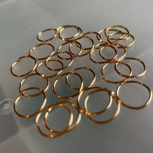 30 Pc Hair Rings | Tarnish- FREE Multipack | 14 KT Gold Filled Hair Jewelry | Loc Accessories