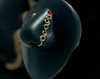 Infinity Copper Nose Cuff - Boho Faux Nose Ring - Handcrafted Wire Jewelry
