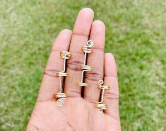 Loc Jewelry Lined Wire 3 Pc Set | Wire Wrapped Braid Jewelry | Stacked Wire Loc Jewelry Pieces