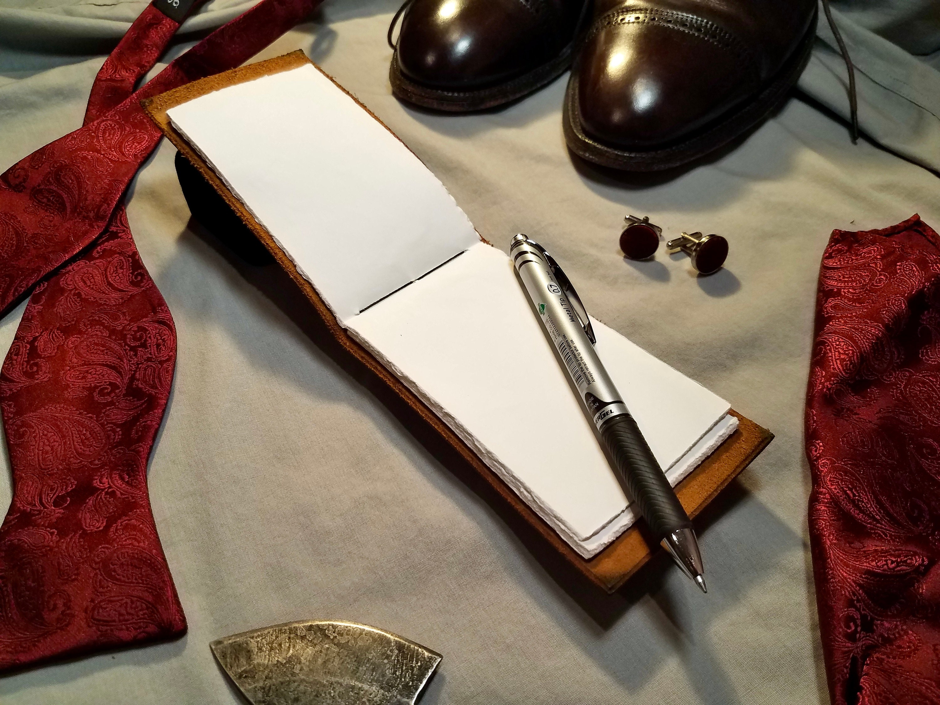 Journeyman Leather Pocket Flip Notebook Etsy
