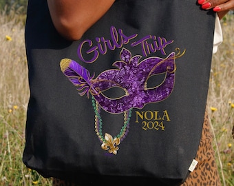 Girls Trip Tote, Girls Weekend Gift, Girls Weekend New Orleans, Girls Trip Gift,Womens Tote Bag, Bachelorette Gift,Bachelorette Weekend,Tote