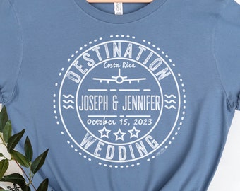 Custom Wedding Travel Shirts, Wedding Shirts, Group Traveling Shirts, Traveling Shirts, Personalized Traveling Shirts, Destination Wedding