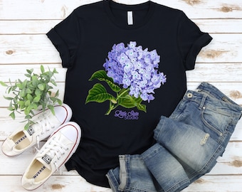 Hydrangea Shirt, Garden Shirt, Flower Shirt for Women, Mom Gift, Mother's Day Gift, Plant Lover, Flower Tee, Hydrangea TShirt, Hydrangea