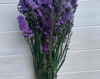 Preserved and Dried Deep Purple Statice / Dried Statice Flowers / Dried Flowers / Preserved Flowers / Preserved Paper Flowers