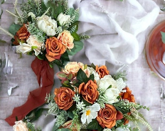 Boho Autumn Wedding Bouquet, Bridal Bouquet, Bridesmaids Bouquet,Boho Style, Wedding Accessories Corsages Boutonnières