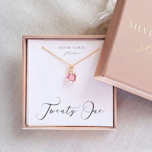 21st Birthday Gift, Gift For Her, 21 Birthday Daughter, 21st birthday gift ideas, 21st Birthday Jewelry, Birthday Necklace, Birthstone Gift