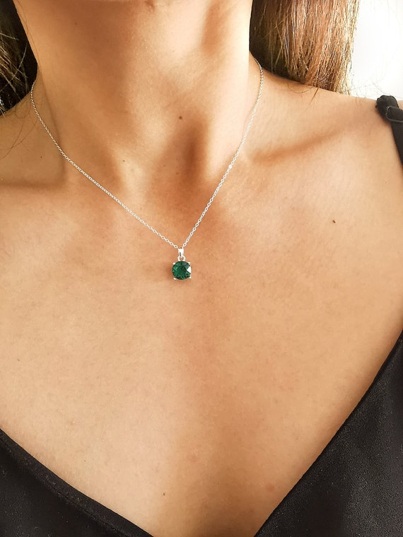 Natural Emerald Necklace Royal Style World Precious Stones 925 Silver  Luxury Jewelry Designer Gifts For Women - Pendants - AliExpress