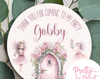 Personalised Enchanted Fairy Birthday Stickers