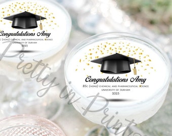 Personalised Graduation Signature Drinks Topper Cocktail Topper Party Edible Favour