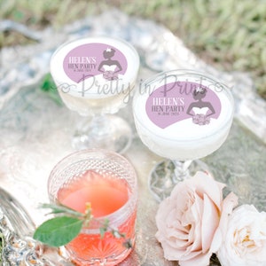 Personalised Signature Drinks Topper Cocktail Topper Party Wedding Hen Birthday Baby Shower Edible Favour