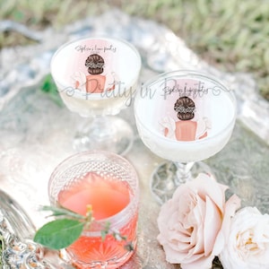 Personalised Signature Drinks Topper Cocktail Topper Party Wedding Hen Birthday Baby Shower Edible Favour