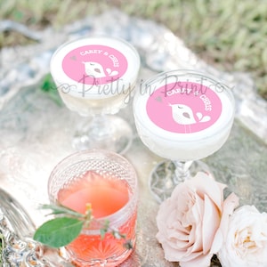 Personalised Signature Drinks Topper Cocktail Topper Party Wedding Hen Birthday Baby Shower Edible Favour