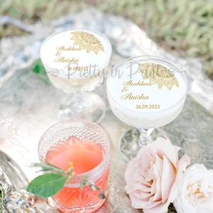 Personalised Signature Drinks Topper Cocktail Topper Party Wedding Hen Birthday Baby Shower Edible Favour