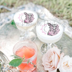 Personalised Signature Drinks Topper Cocktail Topper Party Wedding Hen Birthday Baby Shower Edible Favour