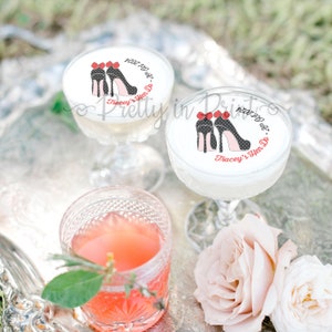 Personalised Signature Drinks Topper Cocktail Topper Party Wedding Hen Birthday Baby Shower Edible Favour