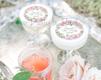 Personalised Signature Drinks Topper Cocktail Topper Party Wedding Hen Birthday Baby Shower Edible Favour