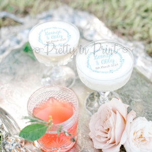 Topper per bevande personalizzate Topper per cocktail Festa Matrimonio Addio al nubilato Compleanno Baby Shower Bomboniera commestibile