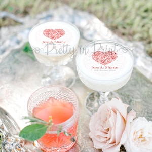 Personalised Signature Drinks Topper Cocktail Topper Party Wedding Hen Birthday Baby Shower Edible Favour