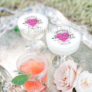 Personalised Signature Drinks Topper Cocktail Topper Party Wedding Hen Birthday Baby Shower Edible Favour
