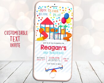 Playground Birthday Party Text Invitation (Digital)