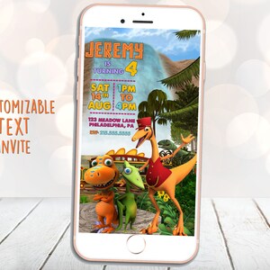 Dinosaur Train Birthday Invitation, Digital Text Dinosaur Train Invite ...