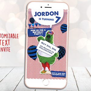 Phanatic verjaardagsuitnodiging, Phillies Phanatic uitnodigen, Phillies verjaardag, Phillies verjaardag tekst, Phanatic tekst uitnodigen